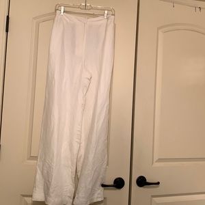 White Linen&Rayon pants.